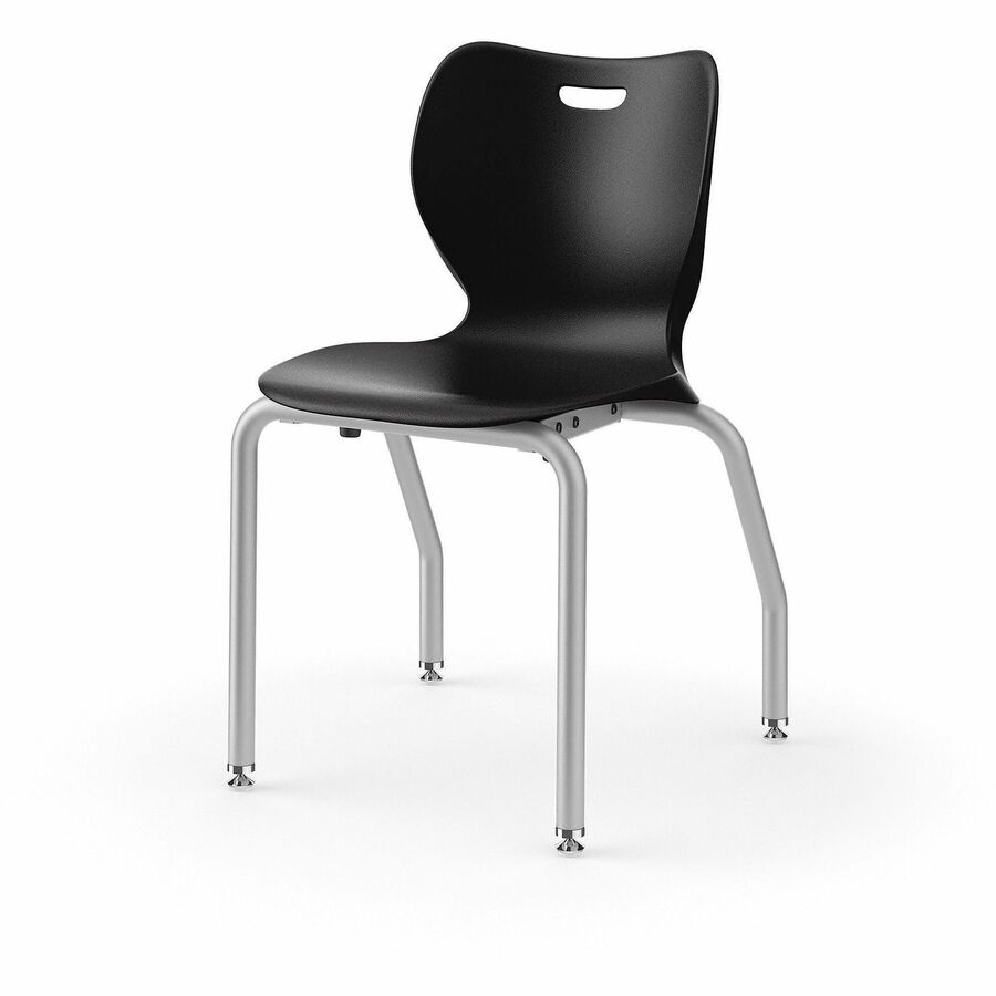 SmartLink Four-Leg Chair, 19.5" x 19.63" x 31", Onyx Seat, Onyx Base, 4/Carton