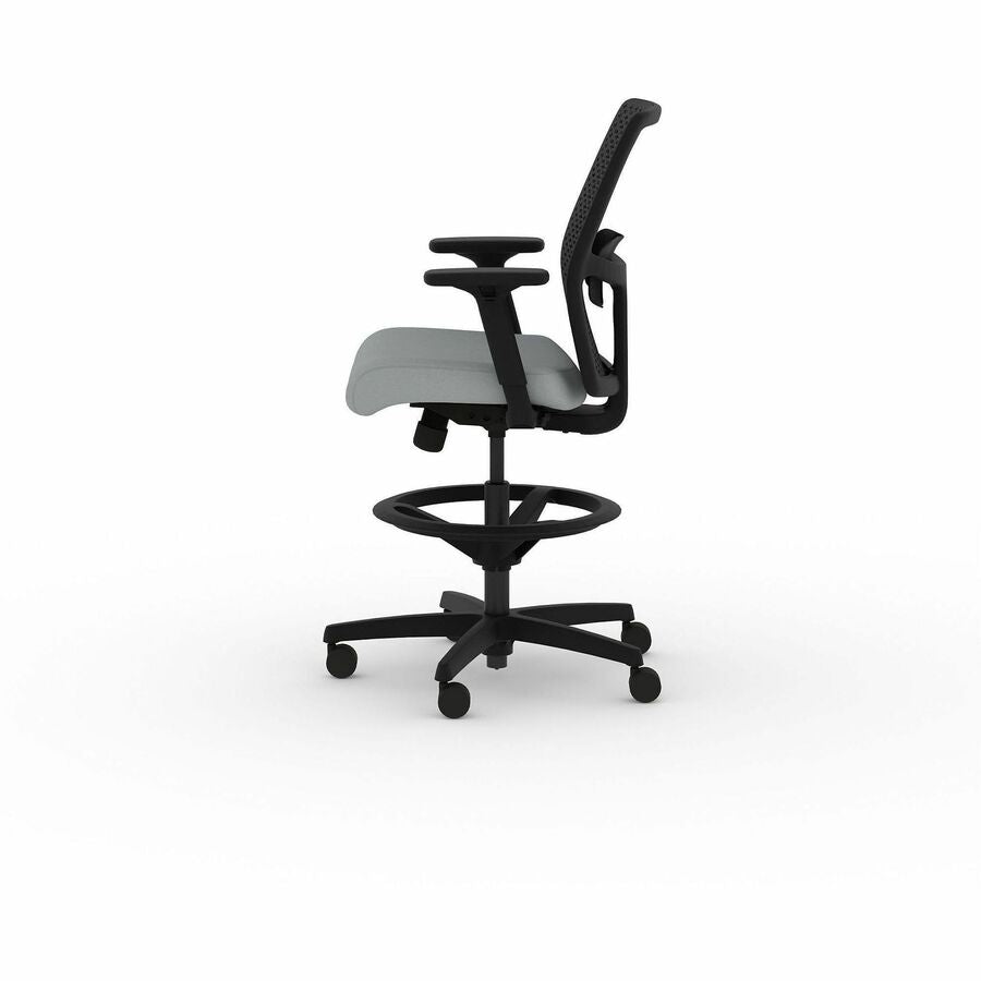 Ignition 2.0 ReActiv Low-Back Task Stool, 22.88" to 31.75" Seat Height, Flint Seat, Charcoal Back, Black Base