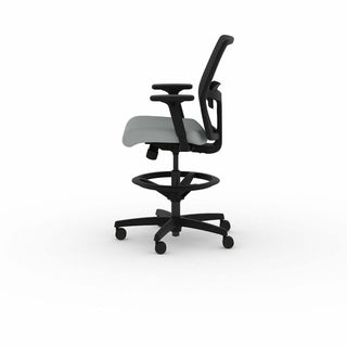 Ignition 2.0 ReActiv Low-Back Task Stool, 22.88" to 31.75" Seat Height, Flint Seat, Charcoal Back, Black Base