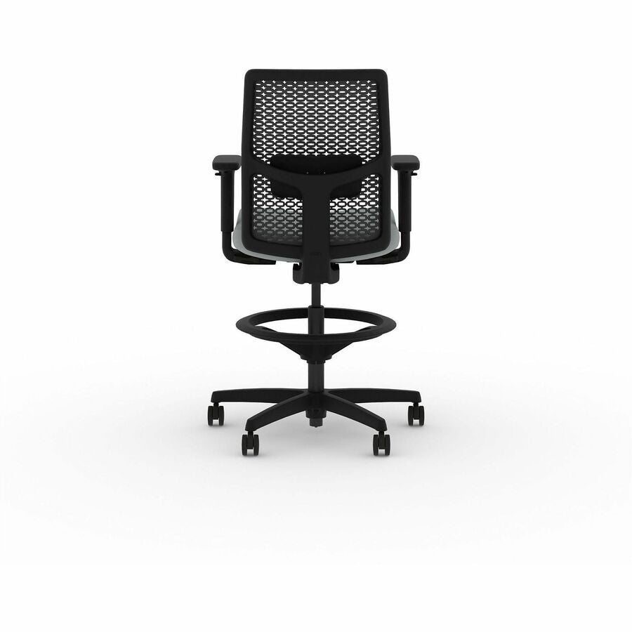 Ignition 2.0 ReActiv Low-Back Task Stool, 22.88" to 31.75" Seat Height, Flint Seat, Charcoal Back, Black Base