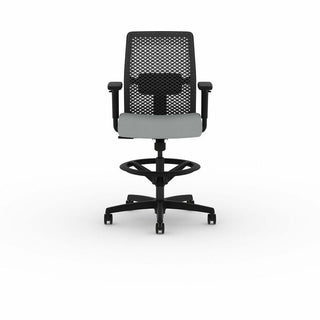 Ignition 2.0 ReActiv Low-Back Task Stool, 22.88" to 31.75" Seat Height, Flint Seat, Charcoal Back, Black Base