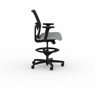 Ignition 2.0 ReActiv Low-Back Task Stool, 22.88" to 31.75" Seat Height, Flint Seat, Charcoal Back, Black Base