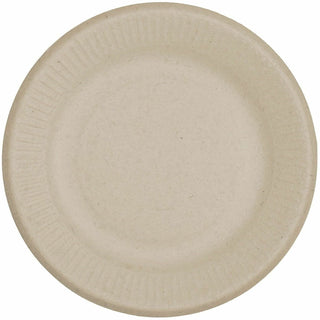 Fiber Plates, Ripple Edge Plate, 6.1" Diameter, Natural, 1,000/Carton