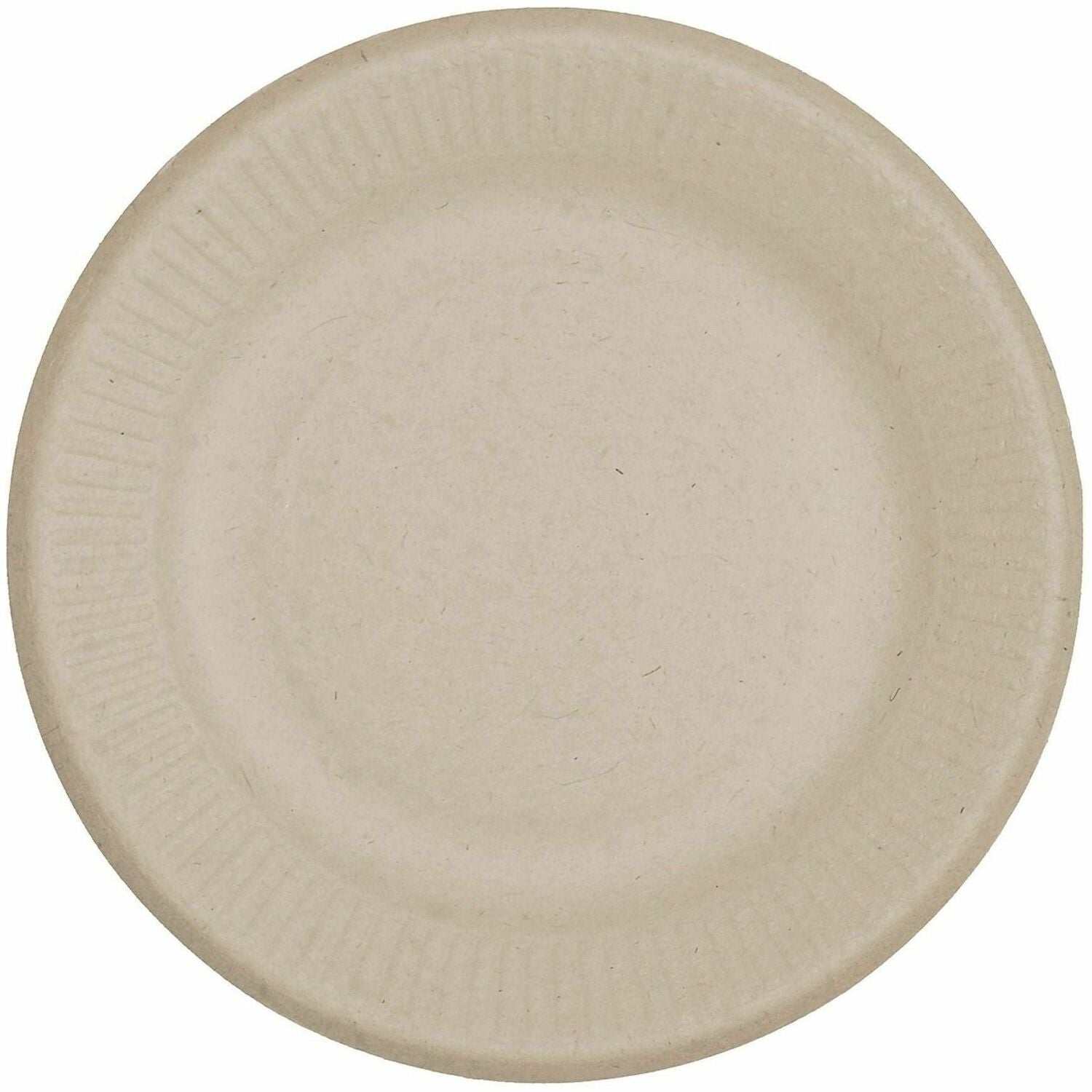 Fiber Plates, Ripple Edge Plate, 6.1" Diameter, Natural, 1,000/Carton