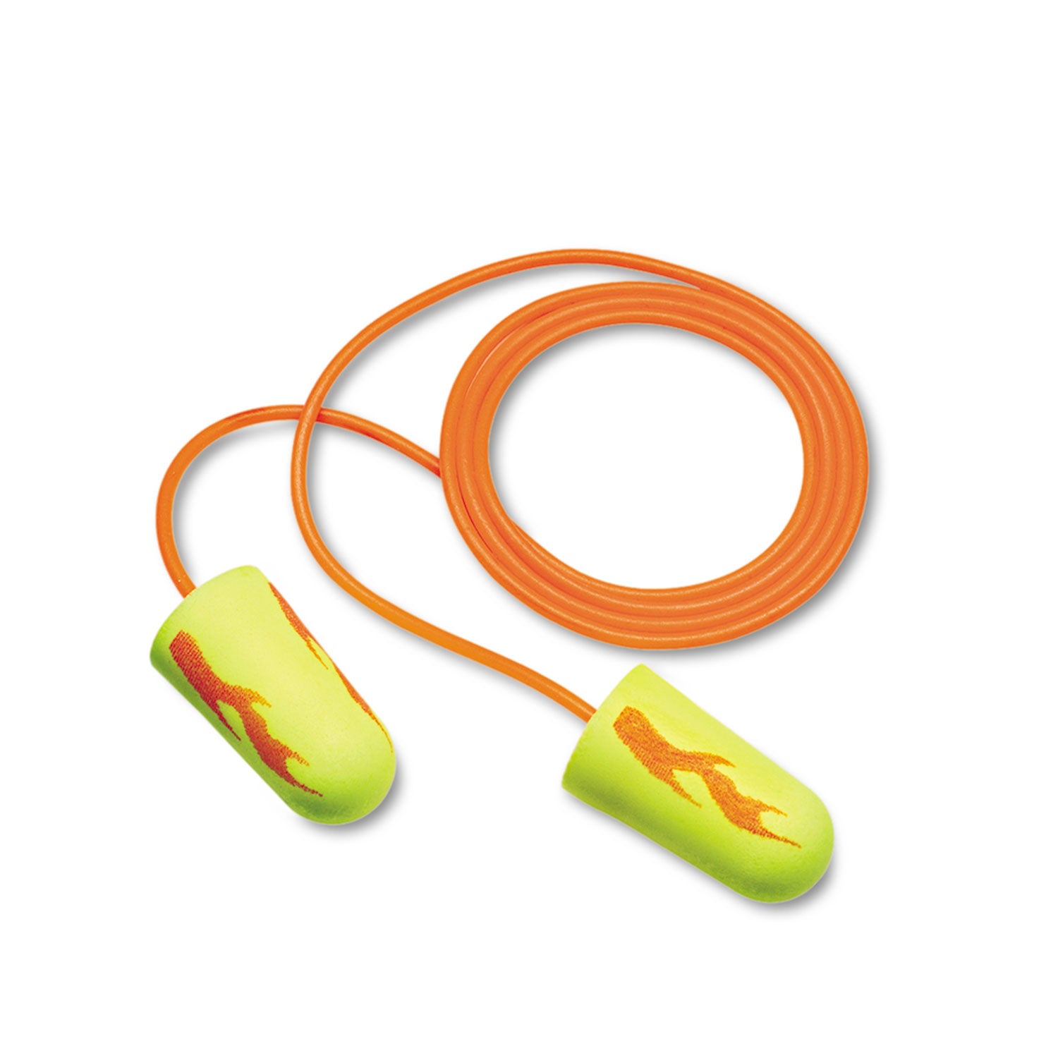 E-A-Rsoft Blasts Earplugs, Corded, Foam, Yellow Neon, 200 Pairs/Box - 