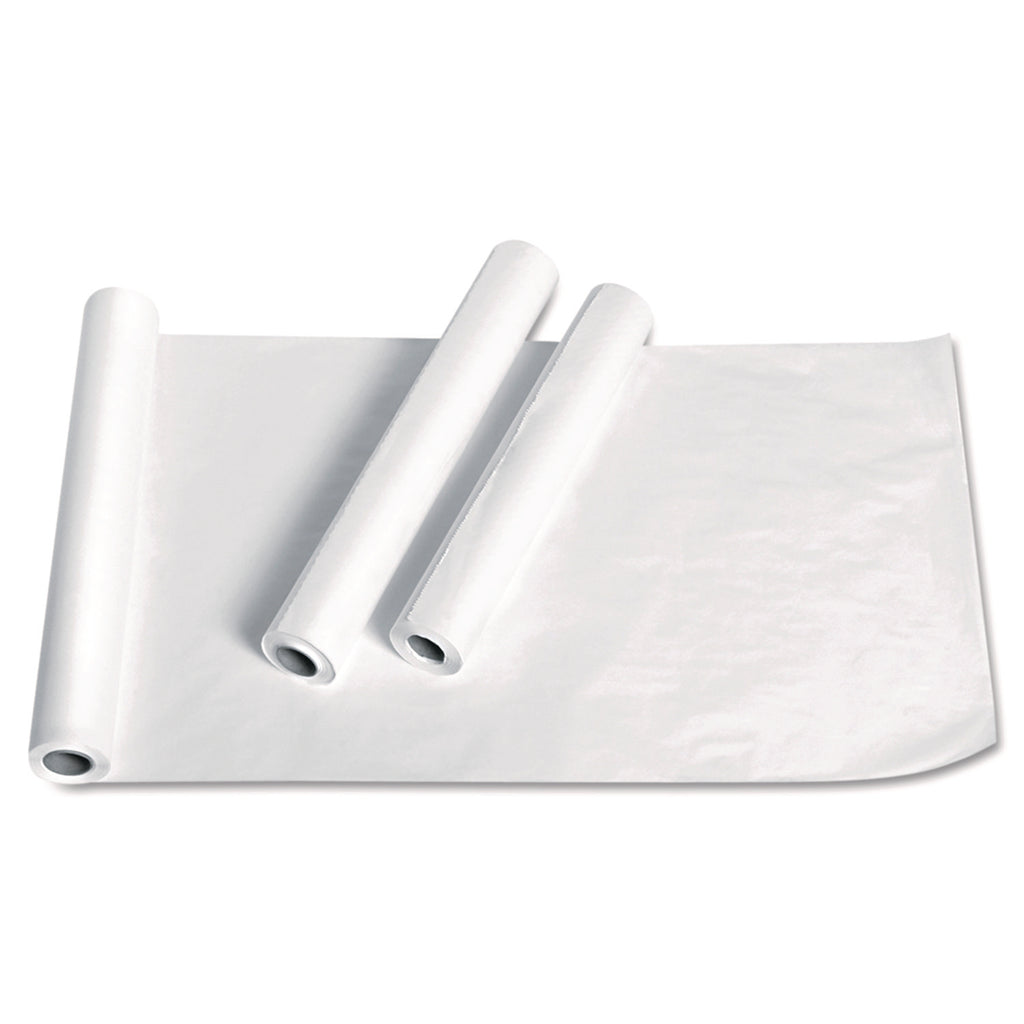 Exam Table Paper, Deluxe Crepe, 21" x 125 ft, White, 12 Rolls/Carton