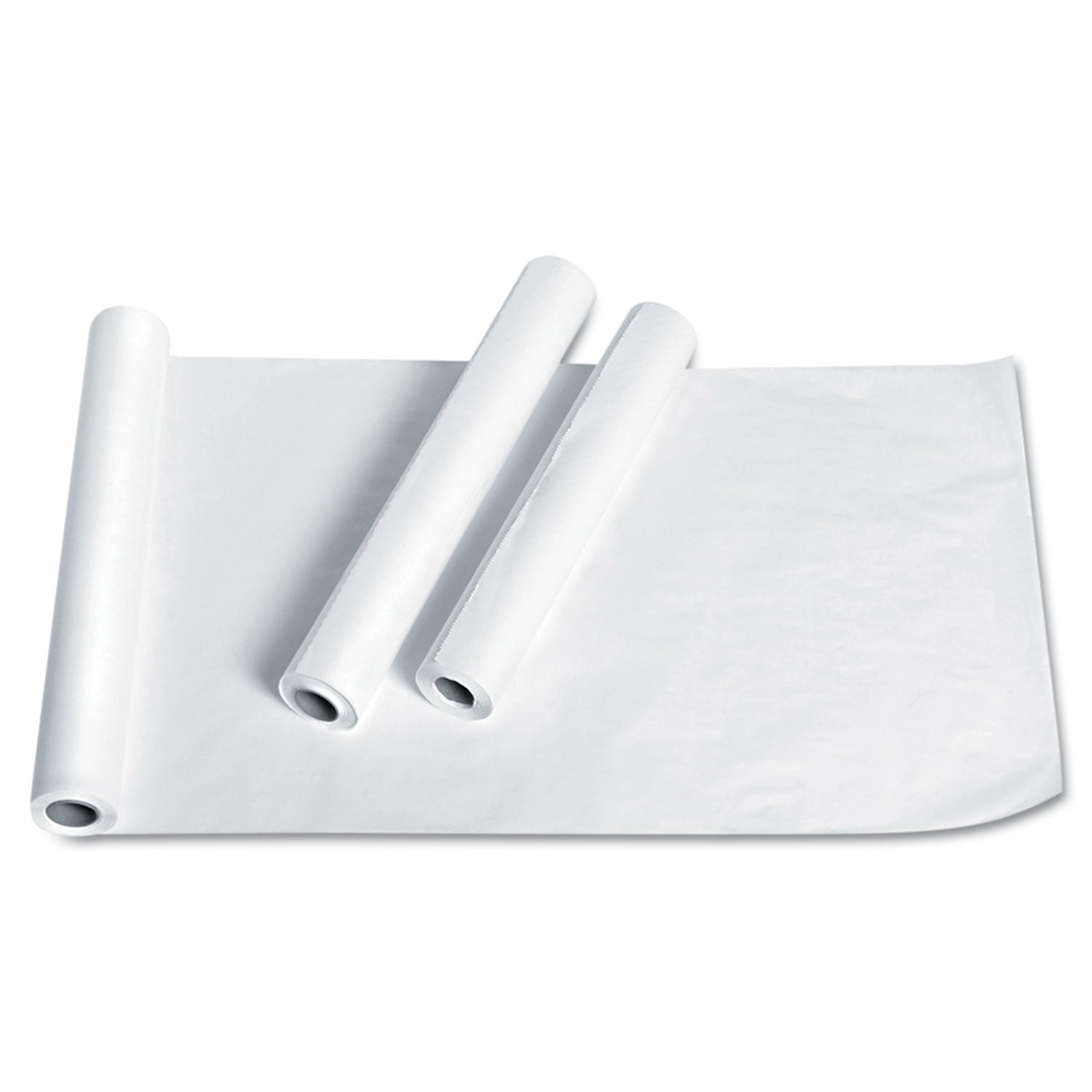 Exam Table Paper, Deluxe Crepe, 21" x 125 ft, White, 12 Rolls/Carton - 