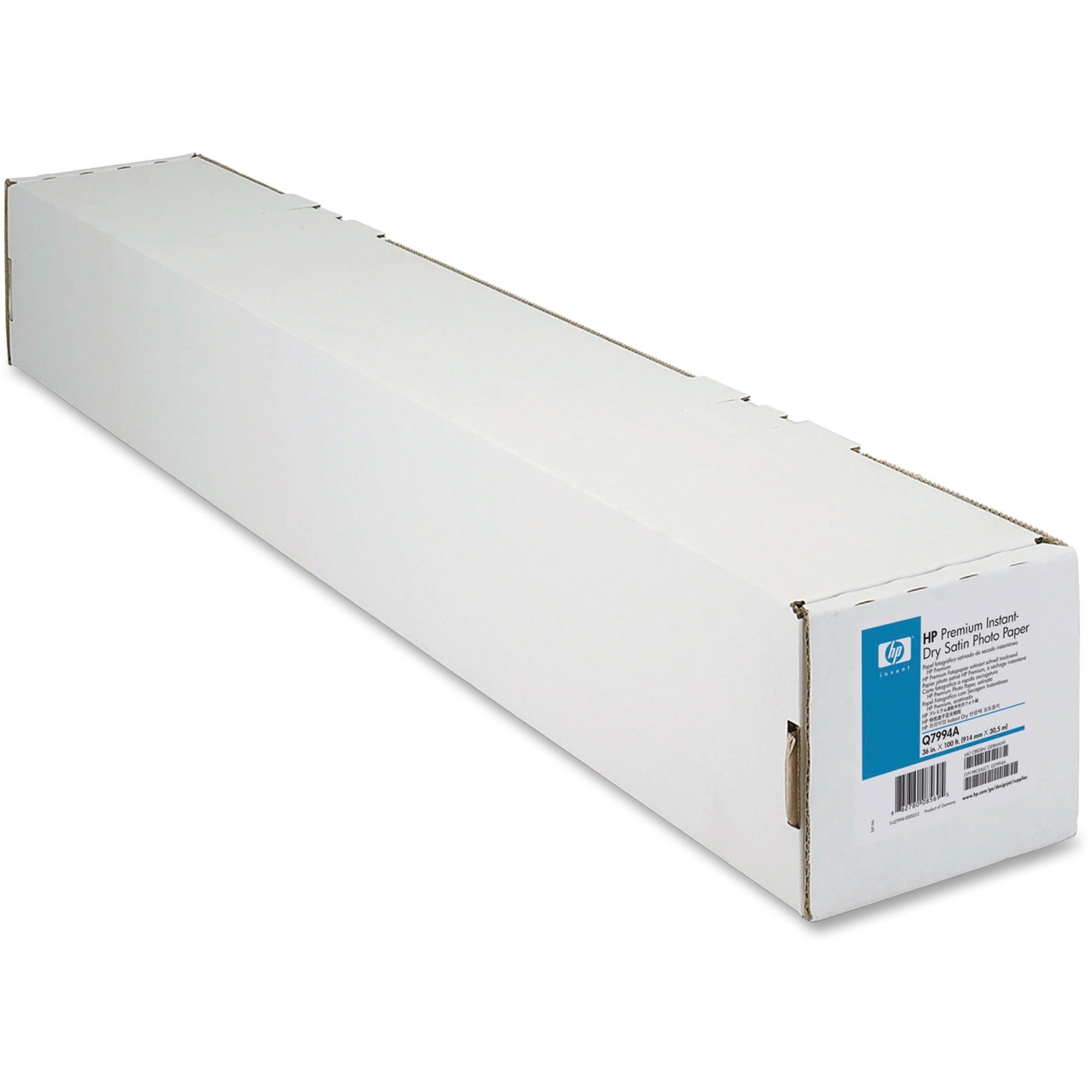 Premium Instant-Dry Photo Paper, 10.3 mil, 36" x 100 ft, Satin White
