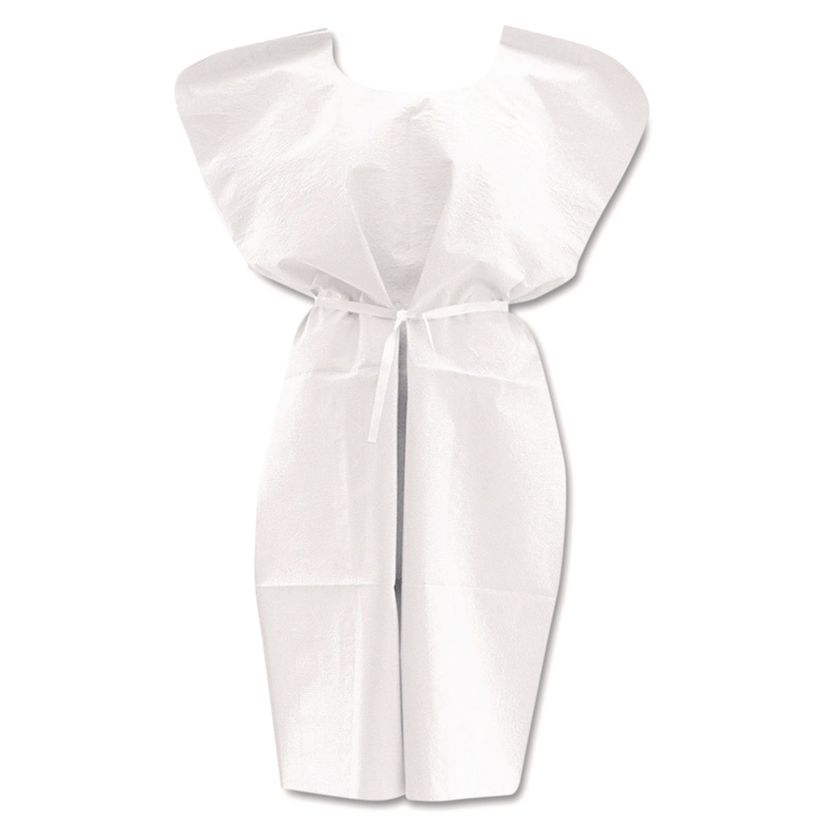 Disposable Patient Gowns, 3-Ply Tissue Poly Tissue, 30" x 42", White, 50/Carton