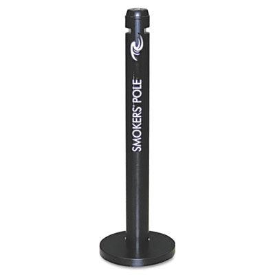 Smoker's Pole, Round, Steel, 0.9 gal, 4 dia x 41h, Black - 