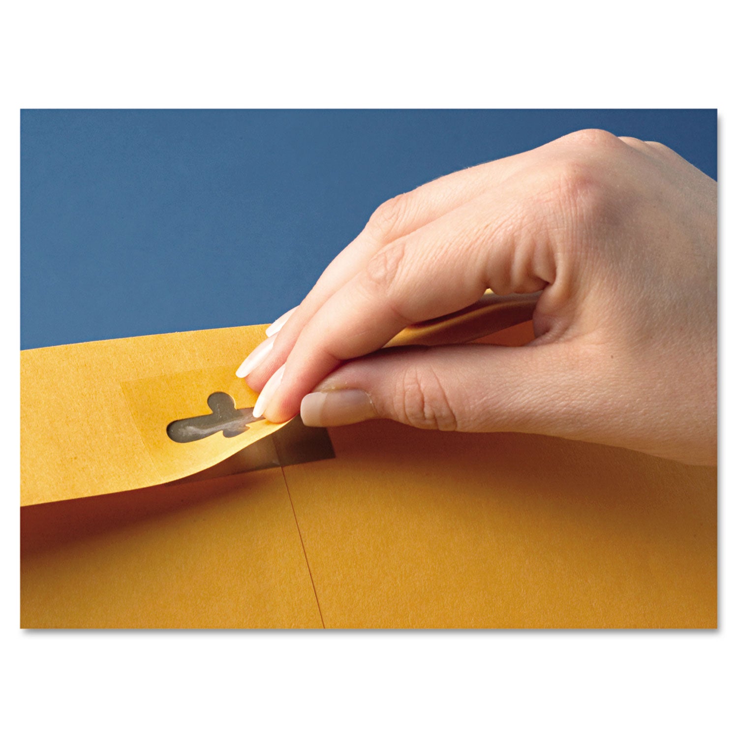 Postage Saving ClearClasp Kraft Envelope, #90, Cheese Blade Flap, ClearClasp Closure, 9 x 12, Brown Kraft, 100/Box - 