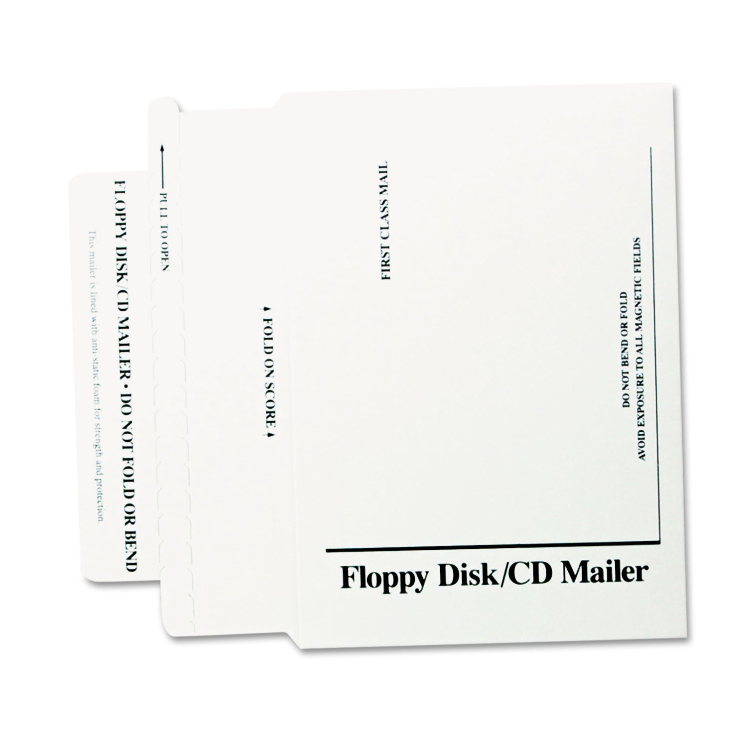 Disk/CD Foam-Lined Mailers for CDs/DVDs, Square Flap, Redi-Strip Adhesive Closure, 8.5 x 6, White, 25/Box