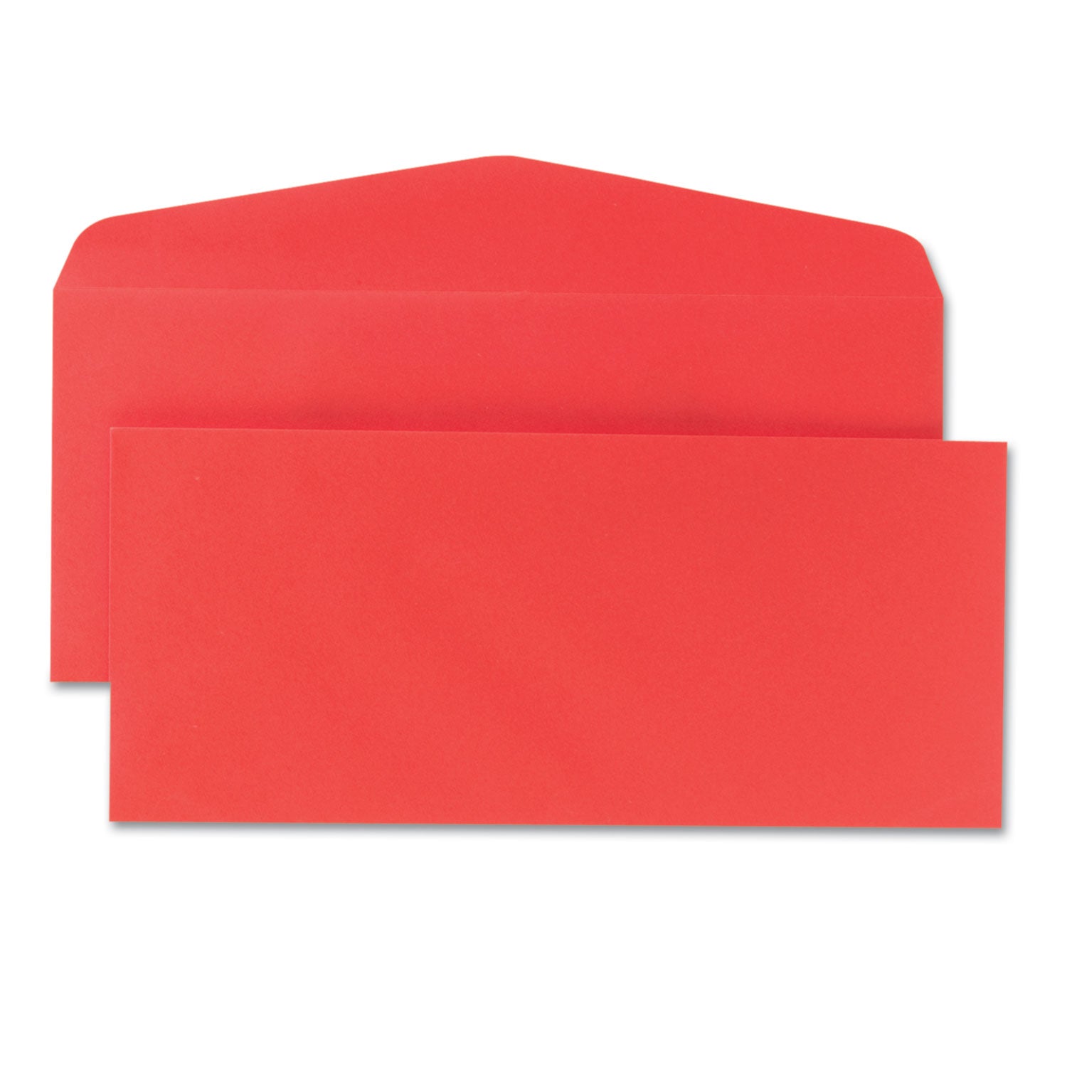 Colored Envelope, #10, Commercial Flap, Gummed Closure, 4.13 x 9.5, Red, 25/Pack - 