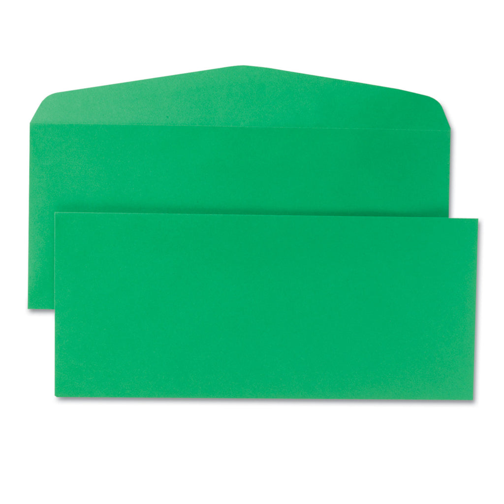 Colored Envelope, #10, Commercial Flap, Gummed Closure, 4.13 x 9.5, Green, 25/Pack - 