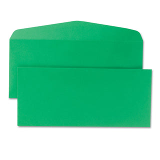 Colored Envelope, #10, Commercial Flap, Gummed Closure, 4.13 x 9.5, Green, 25/Pack - 
