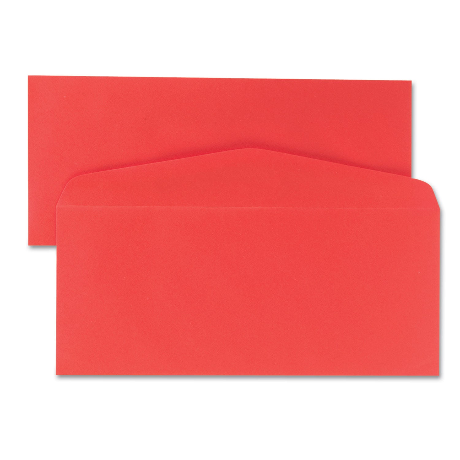 Colored Envelope, #10, Commercial Flap, Gummed Closure, 4.13 x 9.5, Red, 25/Pack - 