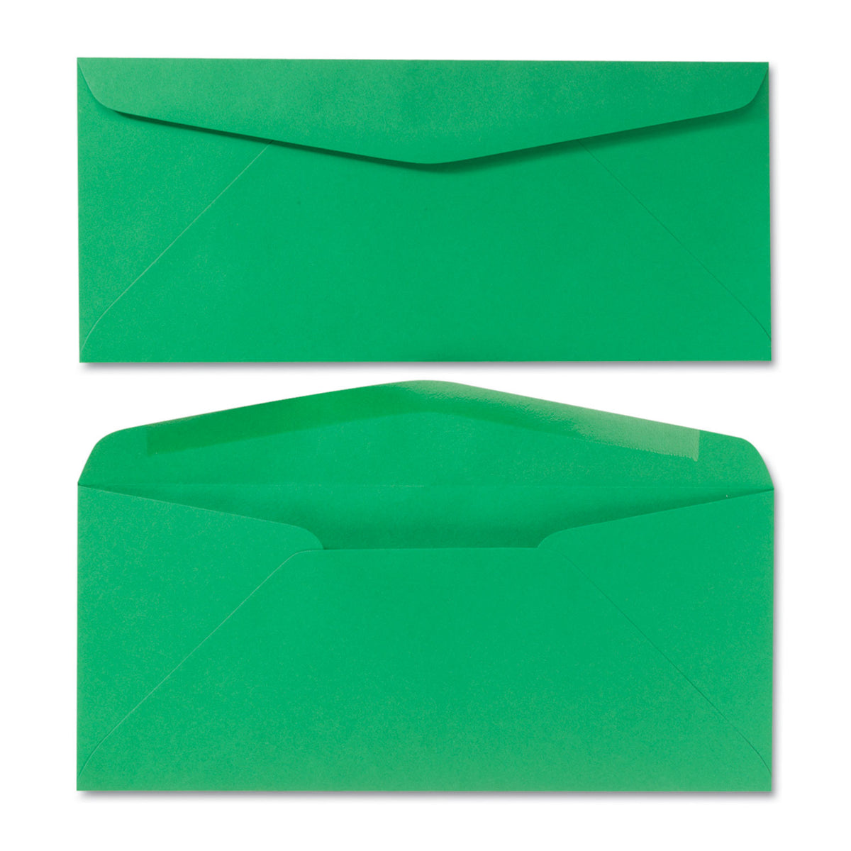 Colored Envelope, #10, Commercial Flap, Gummed Closure, 4.13 x 9.5, Green, 25/Pack - 