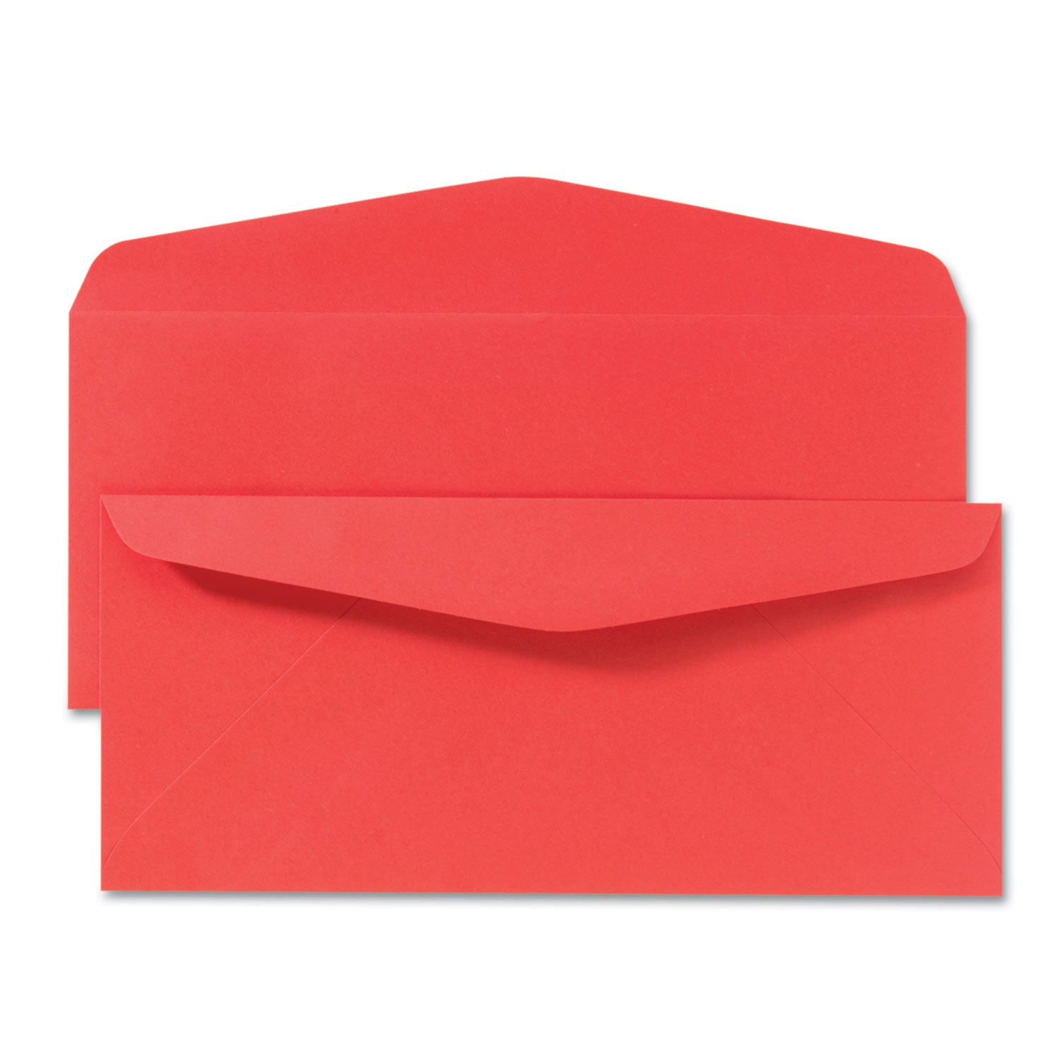 Colored Envelope, #10, Commercial Flap, Gummed Closure, 4.13 x 9.5, Red, 25/Pack - 