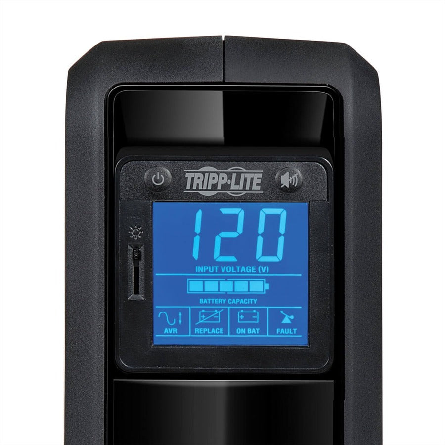 Tripp Lite by Eaton UPS OmniSmart LCD 120V 650VA 350W Line-Interactive UPS Tower LCD display USB port - 8 Hour Recharge - 3.20 Minute Stand-by - 110 V AC Input - 120 V AC Output - 8 x NEMA 5-15R