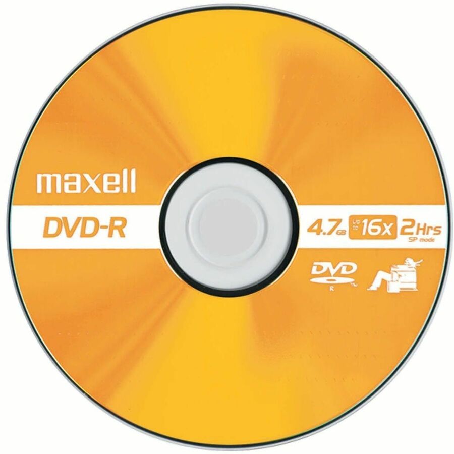 DVD-R Recordable Disc, 4.7 GB, 16x, Spindle, Gold, 100/Pack