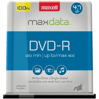 DVD-R Recordable Disc, 4.7 GB, 16x, Spindle, Gold, 100/Pack