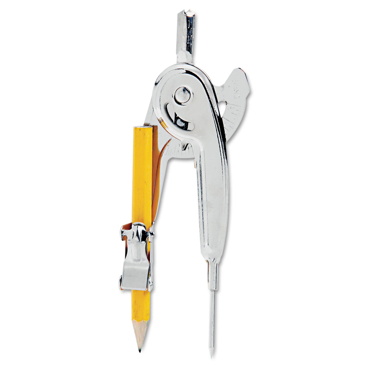 Ball Bearing Compass with Traditional Pointed Tip, 12" Maximum Diameter, Metal, Dozen - 