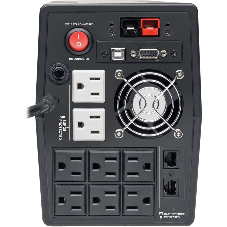 Tripp Lite by Eaton UPS OmniVS 120V 1500VA 940W Line-Interactive UPS Extended Run Tower USB port Battery Backup - Tower - 4 Hour Recharge - 5 Minute Stand-by - 110 V AC Input - 120 V AC Output - 2 x NEMA 5-15R, 6 x NEMA 5-15R