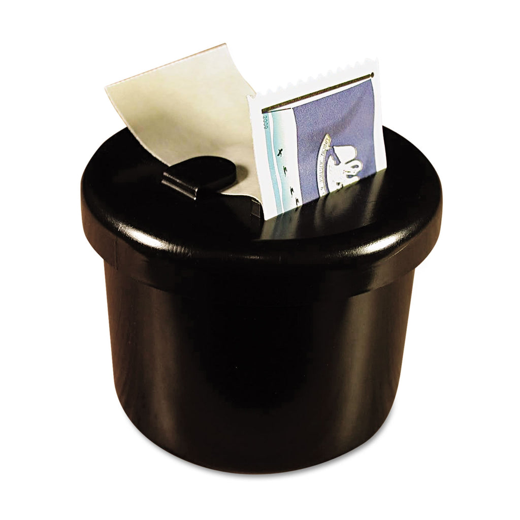 Ultimate Stamp Dispenser, One 100 Count Roll, Black, Plastic, 2" Diameter x 1.69"h - 