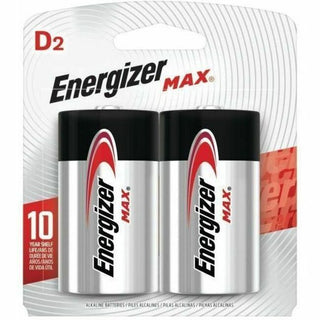 MAX Alkaline D Batteries, 1.5 V, 2/Pack