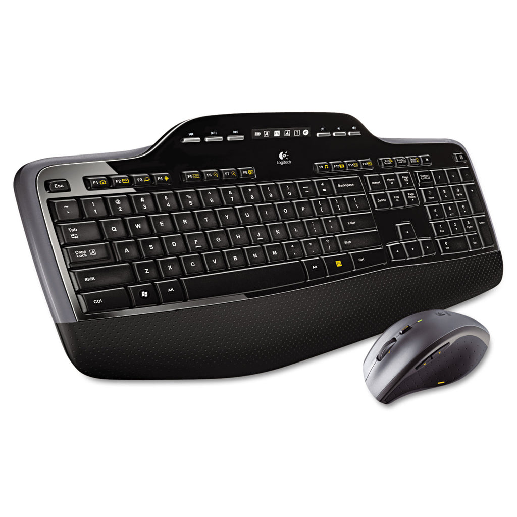 MK710 Wireless Keyboard + Mouse Combo, 2.4 GHz Frequency/30 ft Wireless Range, Black - 