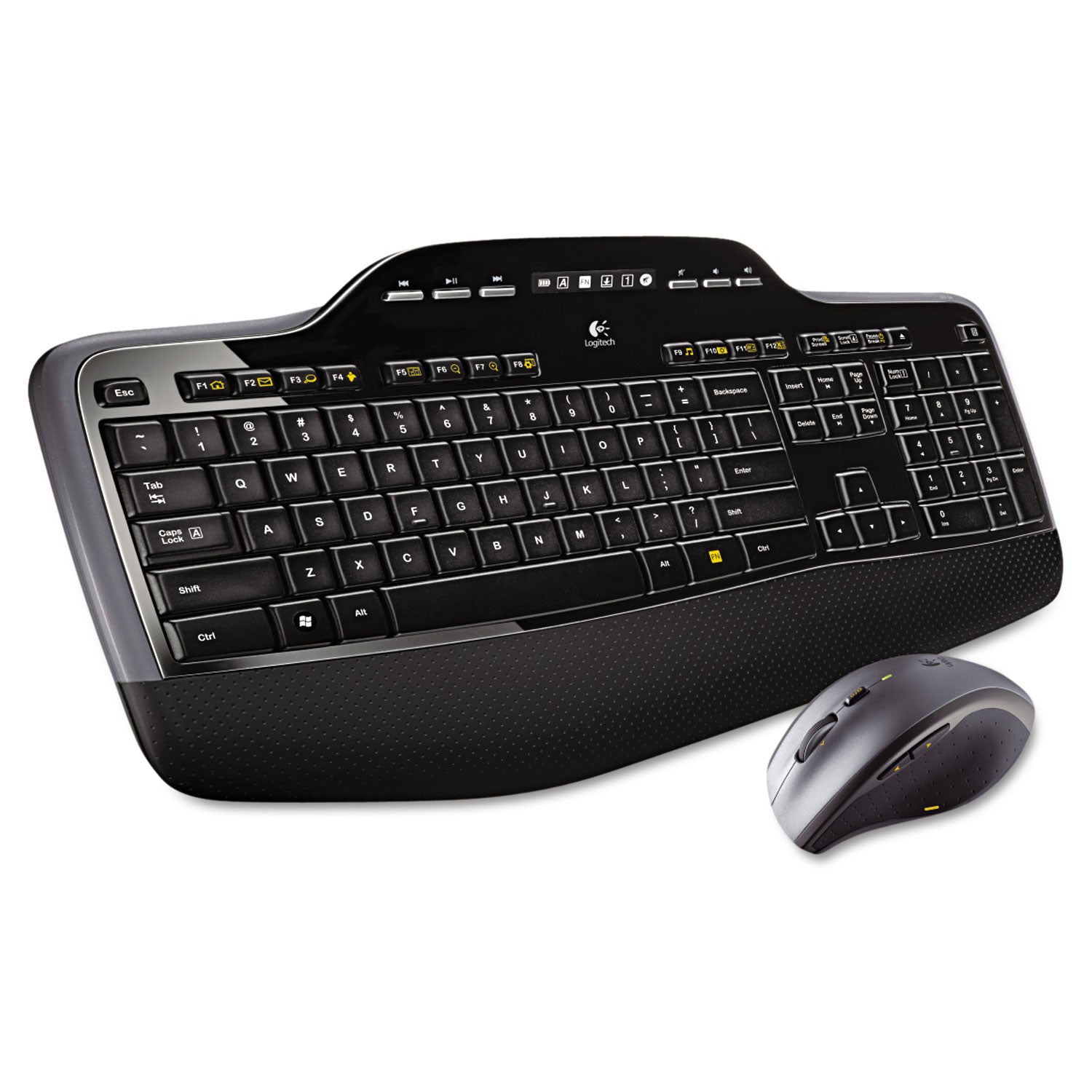 MK710 Wireless Keyboard + Mouse Combo, 2.4 GHz Frequency/30 ft Wireless Range, Black - 