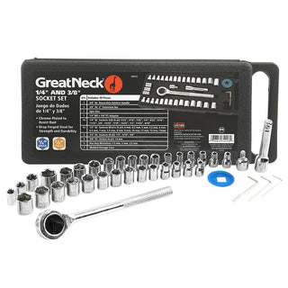 greatneck-74213-ratchet-and-socket-set-steel