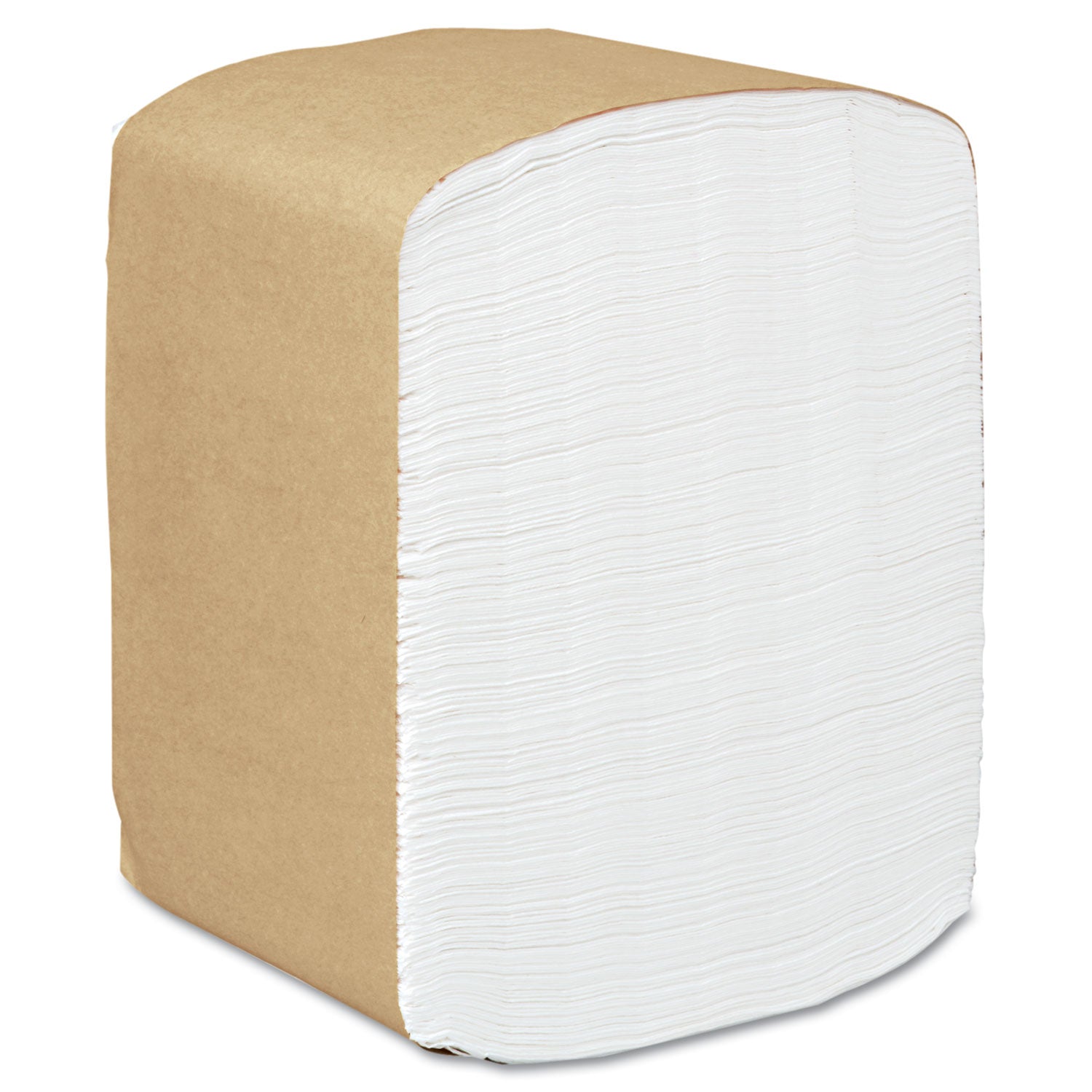 Full Fold Dispenser Napkins, 1-Ply, 13 x 12, White, 375/Pack, 16 Packs/Carton - 