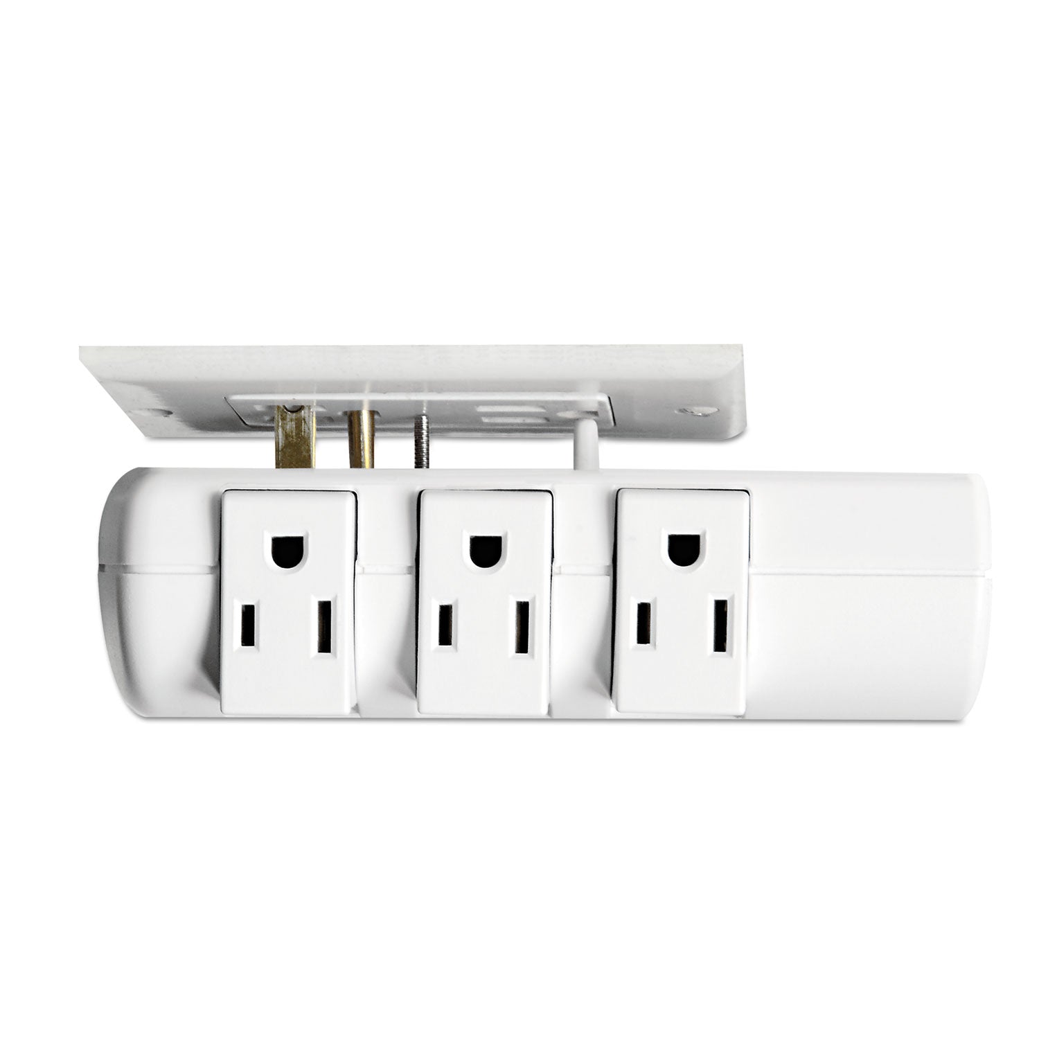 Wall Mount Surge Protector, 6 AC Outlets, 2,160 J, White - 