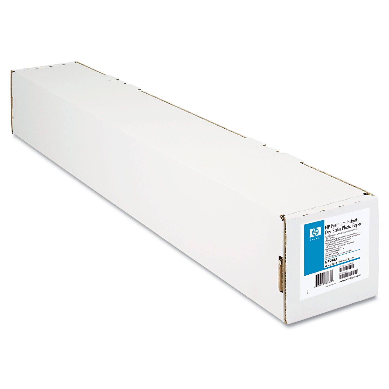 Premium Instant-Dry Photo Paper, 42" x 100 ft, Satin White - 