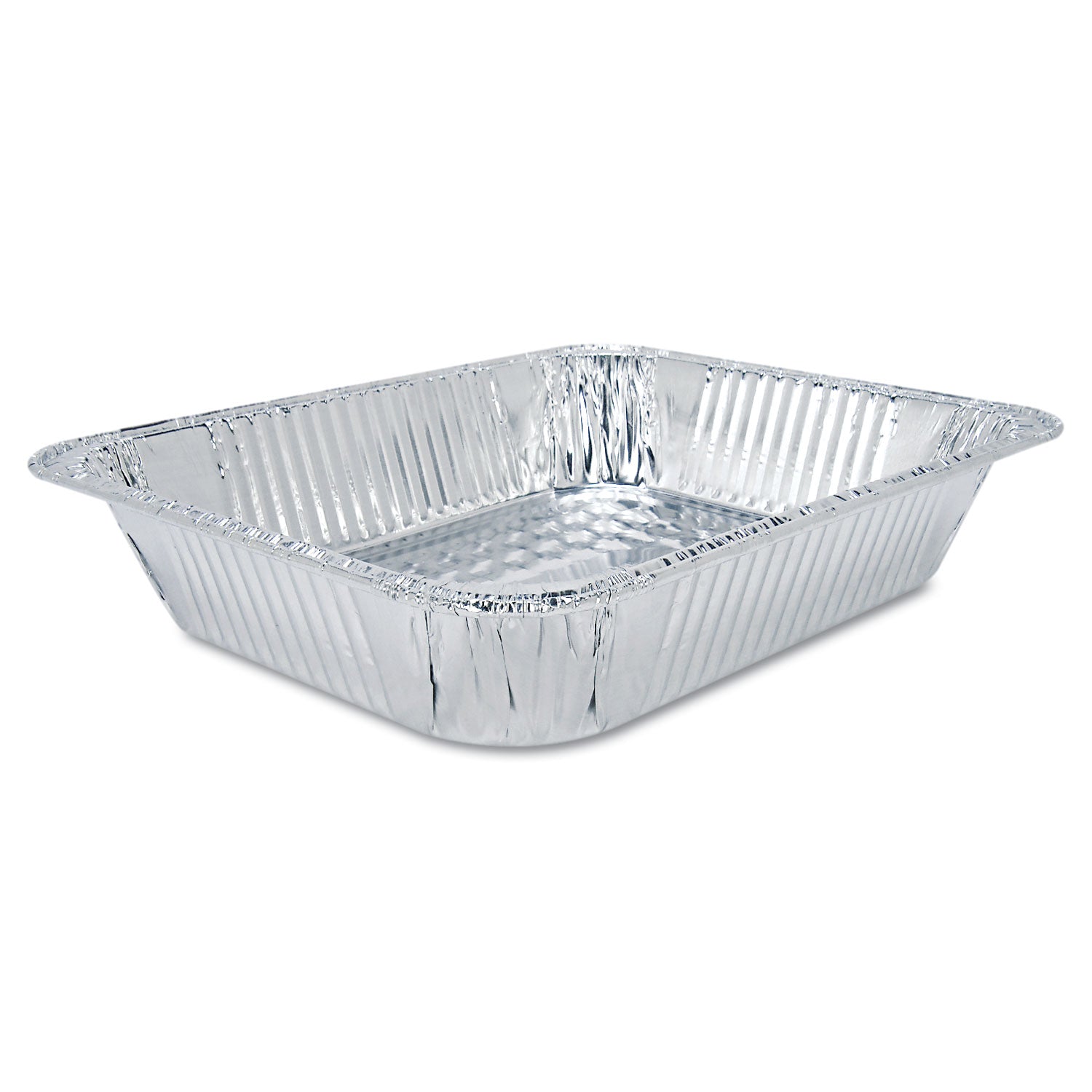 Aluminum Steam Table Pans, Half-Size Shallow, 1.69" Deep, 10.38 x 12.75, 100/Carton - 