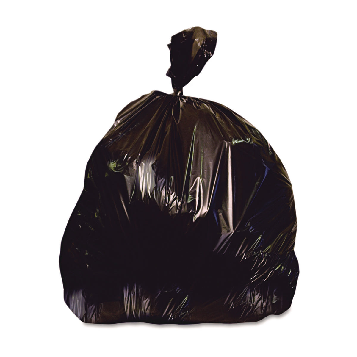 Eco Blend Max Can Liners, 33 gal, 0.8 mil, 33" x 39", Black, 25 Bags/Roll, 8 Rolls/Carton
