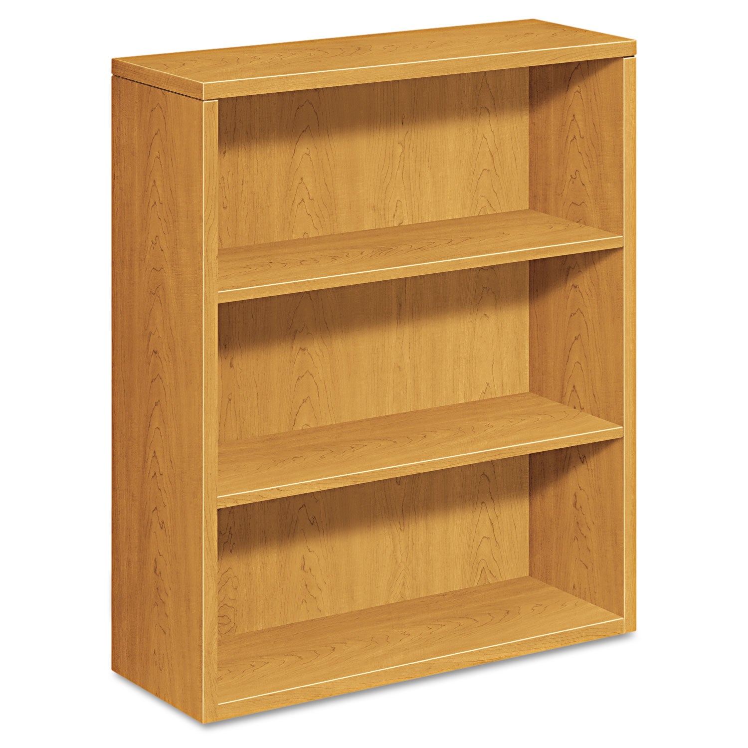 10500 Series Laminate Bookcase, Three-Shelf, 36w x 13.13d x 43.38h, Harvest - 