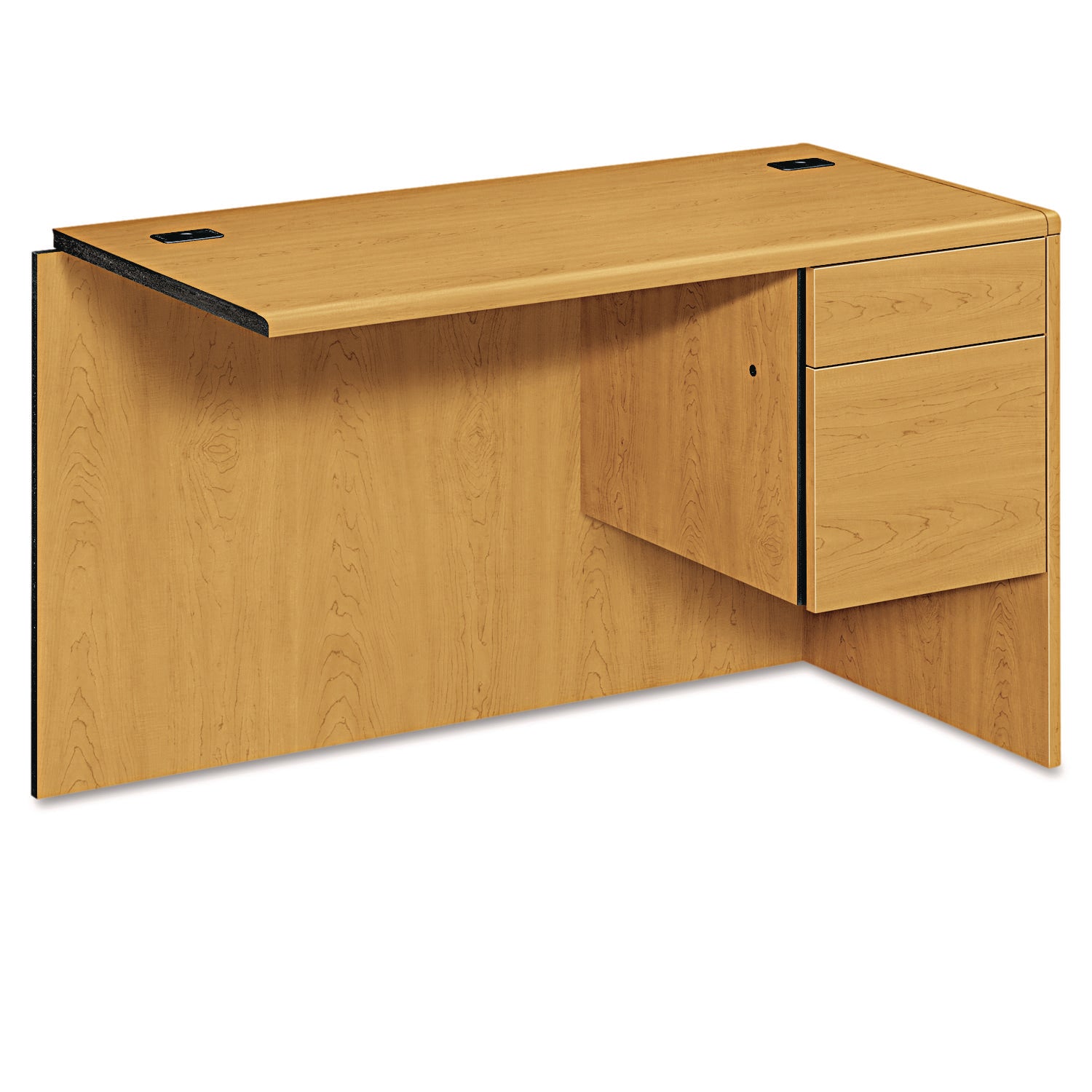 10700 "L" Workstation Return, Right 3/4 Pedestal, 48w x 24d x 29.5h, Harvest
