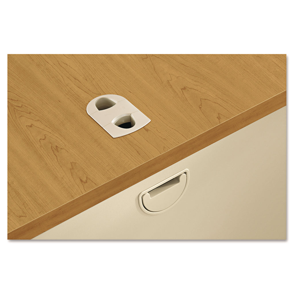 38000 Series Double Pedestal Desk, 72" x 36" x 29.5", Harvest/Putty