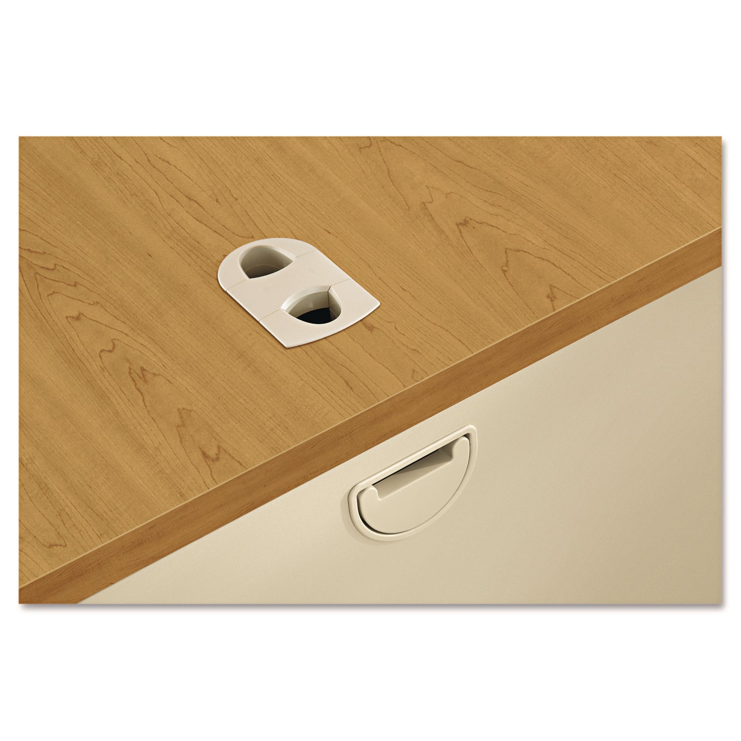 38000 Series Double Pedestal Desk, 72" x 36" x 29.5", Harvest/Putty