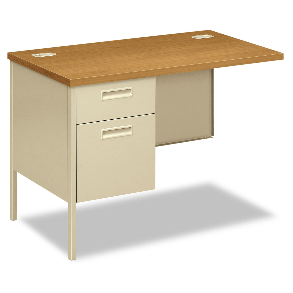 Metro Classic Series Workstation Return, Left, 42w x 24d x 29.5h, Harvest/Putty