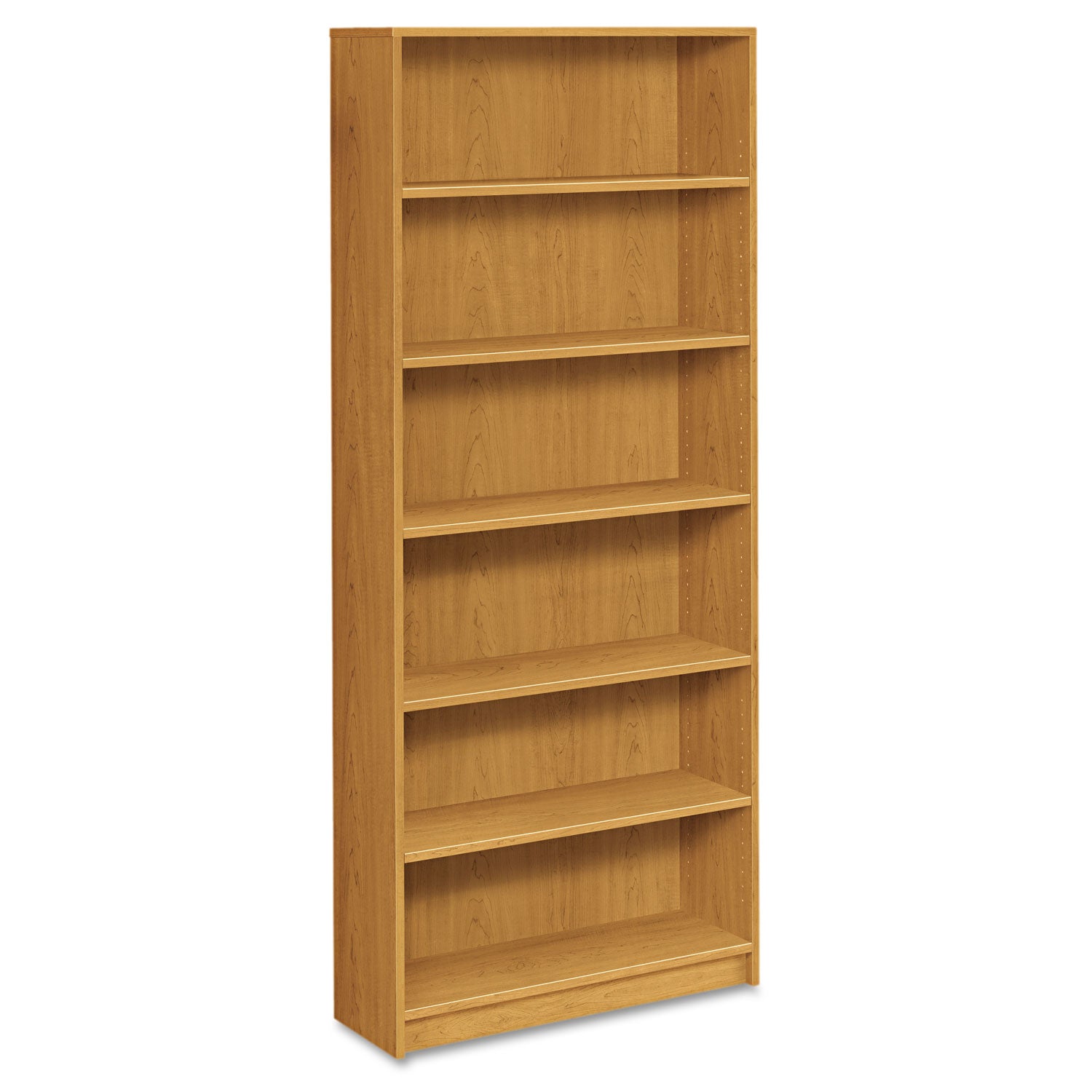 HON 1870 Series Bookcase | 6 Shelves | 36"W | Harvest Finish - 6 Shelf(ves) - 84" Height x 36" Width x 11.5" DepthFloor - Durable, Sturdy, Square Corner, Abrasion Resistant, Adjustable, Stain Resistant, Scratch Resistant, Spill Resistant, Leveling Gl - 1
