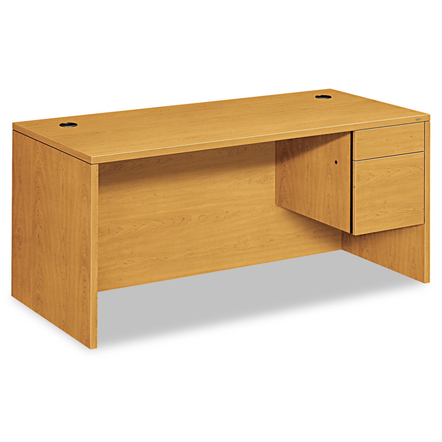 10500 Series "L" Workstation Right Pedestal Desk, 66" x 30" x 29.5", Harvest - 