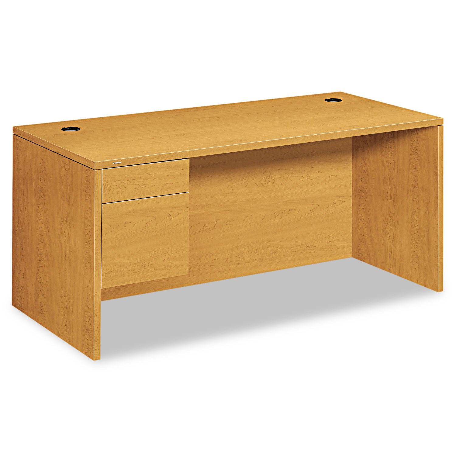 10500 Series "L" Workstation Single Pedestal Desk, 66" x 30" x 29.5", Harvest - 