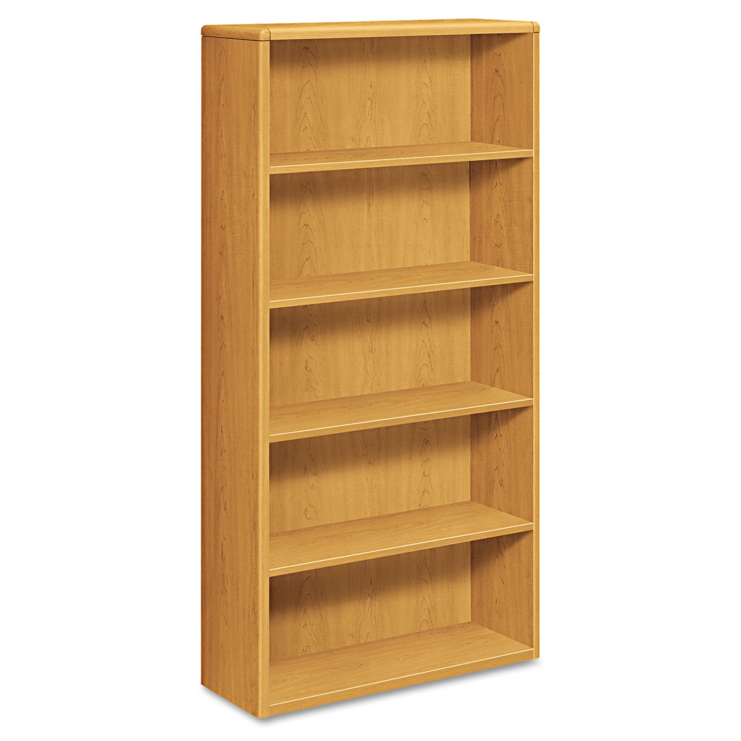 10700 Series Wood Bookcase, Five-Shelf, 36w x 13.13d x 71h, Harvest - 