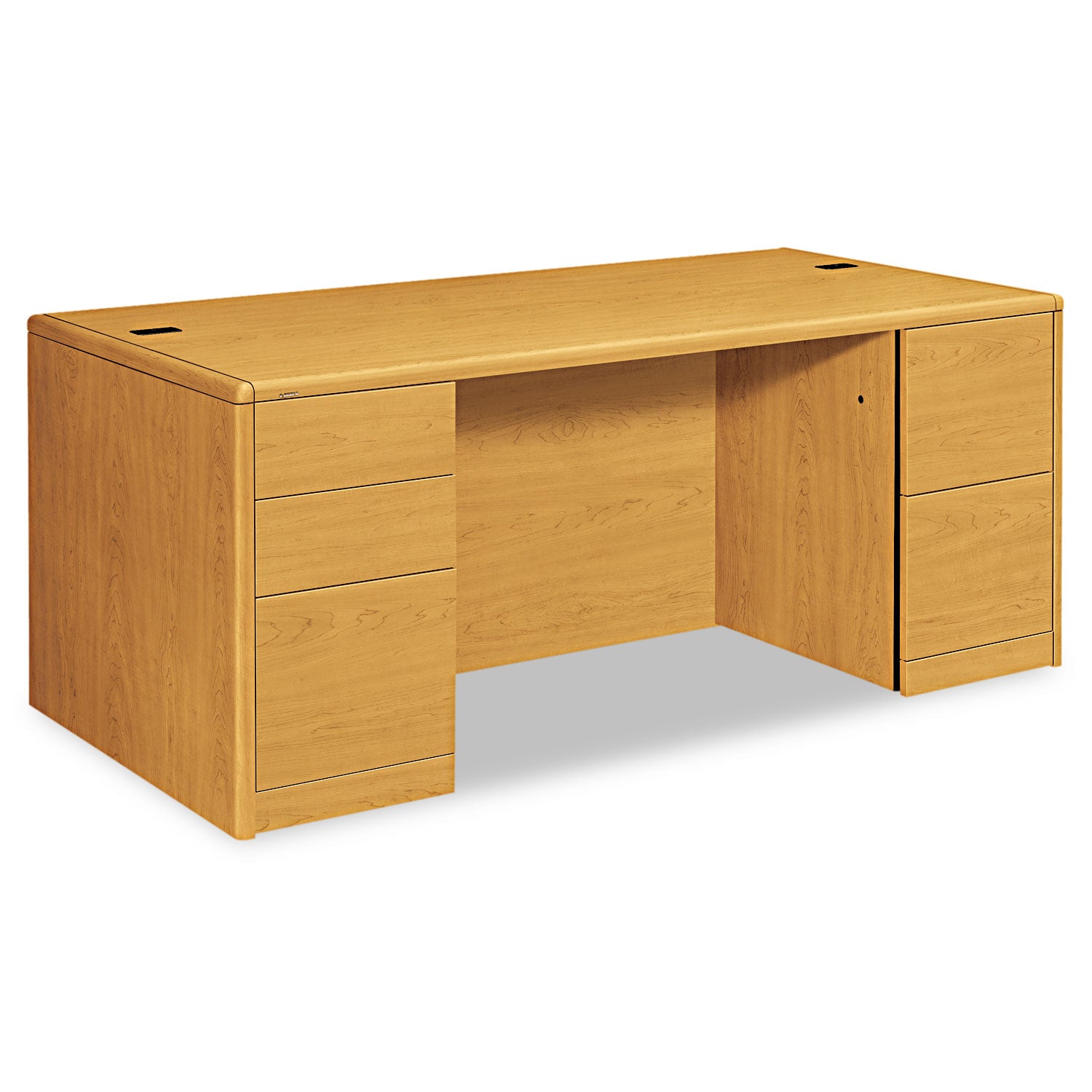 10700 Series Double Pedestal Desk with Full-Height Pedestals, 72" x 36" x 29.5", Harvest - 