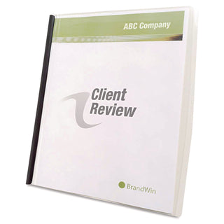 Slide 'n Bind Report Cover, Swing Clip, 8.5 x 11, Frosted/Clear, 10/Pack