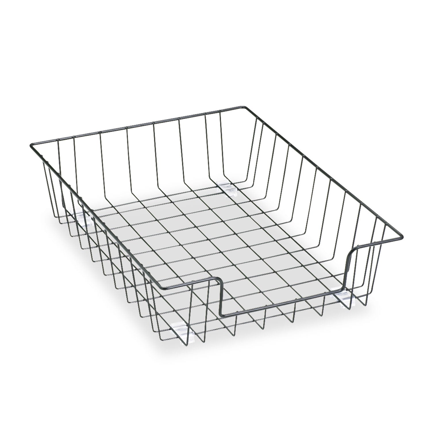 Wire Desk Tray Organizer, 1 Section, Letter Size Files, 10" x 14.13" x 3", Black - 