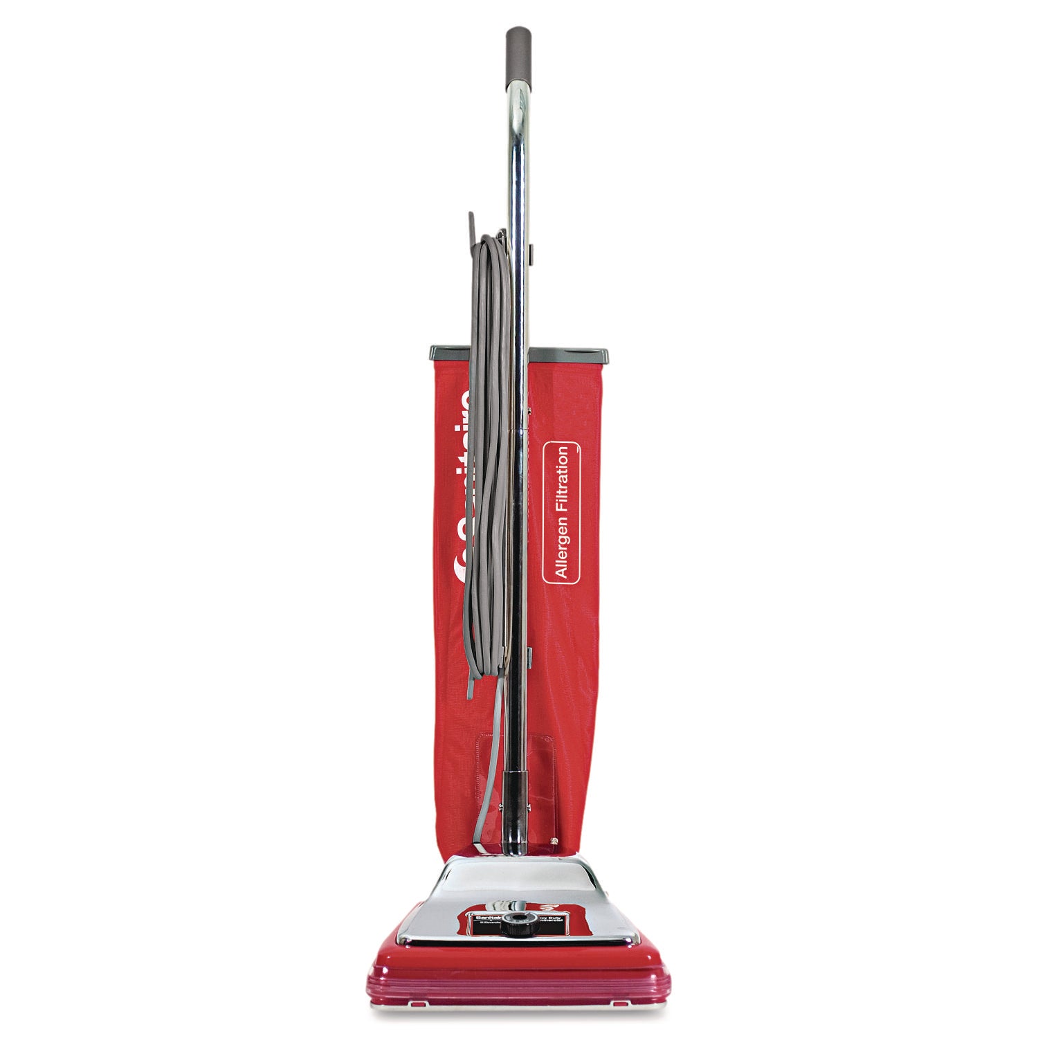 TRADITION Upright Vacuum SC888K, 12" Cleaning Path, Chrome/Red